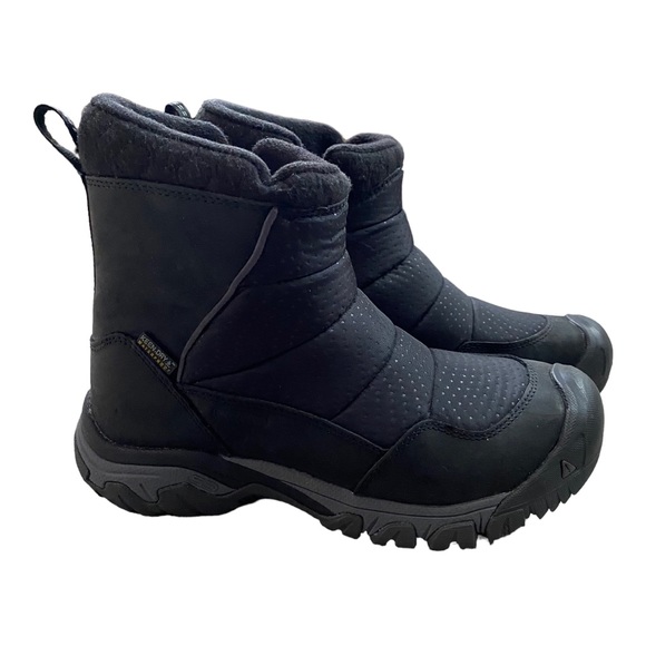 Keen Black Waterproof Snow Winter Womens Hoodoo III Low Zip Boot SIZE 7 - Picture 3 of 12